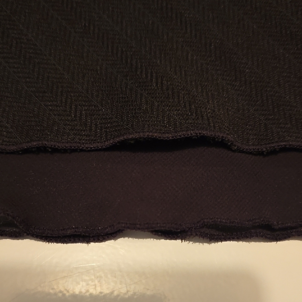Emma James Black Midi Pencil Skirt Ruffled Hem M - Picture 3 of 3